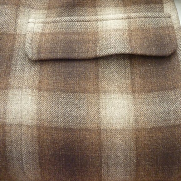 Mackage Men’s Silas-Plaid Wool Blend Belted Long Coat - Picture 8 of 11